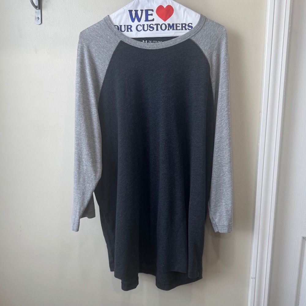 Under Armor Grey Baseball Style Shirt